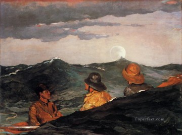 ウィンスロー・ホーマー Painting - Kissing the Moon リアリズム海洋画家ウィンスロー・ホーマー